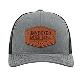 Unvaxxed and Overtaxed Hat Unvaccinated and Over Taxed Hat Not Comply Hat Gift for Dad Political Hat Medical Freedom Heather Grey Black
