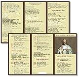 Catholic Mass Prayer Card with Responses Laminated Cardstock, 4 1/2 Inch, Pack of 5