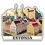 Estonia Sticker 4 Inch City Travel Souvenir Destination - Waterproof Vinyl Decal for Laptop Water Bottle Car Tumbler - Durable Aesthetic Long-Lasting Stickers for Adults ID44990