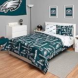 FOCO Philadelphia Eagles NFL Team Color Bed In a Bag Comforter Bedding 5 Piece Full Set