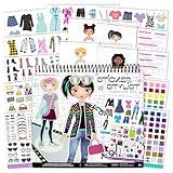 Fashion Angels Sticker Stylist Designer Kit for Girls - Kids Sticker By Number Book For Girls - 700+ Stickers - Fashion Sticker Activity Book - Road Trip Essentials for Kids Ages 6 and Up