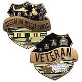 Operation Desert Shield Veteran Challenge Coin Licensed Military Apparel Patriotic Products Gifts for Veterans Families and Retired VetFriends.com