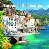 2025 European Destinations Monthly Wall Calendar by Bright Day, 12 x 12 Inch Beautiful Landscape Photography Gift