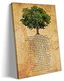The Oak Tree Poem Framed Wall Art Inspirational Quotes Poster Vintage Poetry Wall Art Motivational Prints Picture For Bedroom Decor Framed (12x18 inch)