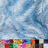 Ice Fabrics Faux Fur Fabric by The Yard - 60 Inches Wide Super Soft and Fluffy Shaggy Mohair Fur Fabric for Costumes, Apparel, Rugs, Pillows, Decorations and More - Baby Blue - 1.5 Yards