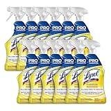 Lysol Pro All-Purpose Cleaner, Advanced Deep Cleaning Sanitizing and Disinfecting Spray, For Commercial Use, Use to Clean and Deodorize, Lemon Breeze Scent, 32oz (Pack of 12)