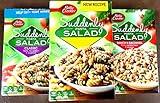 Betty Crocker, Suddenly Pasta Salad, SUMMER Variety 6-Pack + BONUS Pack of Plastic Silver Utensils. 2 boxes each of: CAESER, CLASSIC, RANCH & BACON.