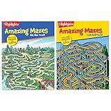 Highlights for Children Amazing Mazes Expert Maze Books for Kids Ages 6 and Up, 144 Pages, 2-Pack of Activity Books for Kids, Screen Free Fun and Challenging Mazes