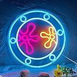 manimo Ocean World Porthole Neon Lights, LED Under Sea Porthole Neon Signs for Wall Decor,USB Night Light for Game Room Bedroom Birthday Wedding Party Gifts(13.3 * 13.3in)