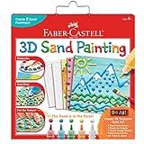 Faber-Castell 3D Sand Painting Kit for Kids: Create 5 Sand Art Pictures, DIY Arts and Crafts for Kids Ages 6-8+, Art Projects and Gifts for Girls and Boys, Red, Yellow, Green, Blue and White