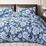 ALPHA HOME King Size Comforter Set, All Season Bedding Comforter Set, Comfortable Fluffy Floral Comforter Set with 100% Cotton Fabric (1 Comforter, 2 Pillowcases)