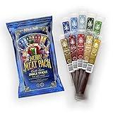 Mythical Meats Merry Meat Pack – 10 Holiday Themed Venison and Beef Snack Sticks – Dried & Dehydrated Meats Flavored to Perfection – High Protein Snacks