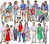 Set of 4 Families 27 Multicultural Diverse Felt Figures for Flannel Board- Precut