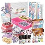 Illumive Soap Making Kit - Glycerin & Shea Butter Soap Base, Soap Molds, Dried Flowers, Fragrances, Dye - DIY Craft Kit for Adults & Kids