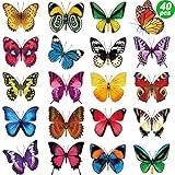 40 Pieces Butterfly Anti-Collision Window Clings Birds Window Decals to Prevent People and Bird Strikes on Window Glass Cling Decor for Windows and Doors