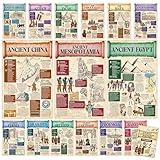 Decorably 15 Ancient Civilizations Posters for Classroom, 11x17in Matte-Laminated Educational World History Posters for Classroom, World History Timeline Poster - School Hallways, Home Study Room