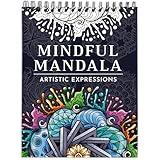 RYVE Coloring Book for Adults - 50 Unique Mandalas for Relaxation and Stress Relief - Adult Coloring Book Spiral Bound, Mandala Coloring Books for Adults Relaxation, Adult Coloring Book for Women