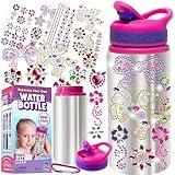 PURPLE LADYBUG Decorate Your Own Water Bottle Kits for Girls - 5 6 7 8 Year Old Girl Gifts, Girl Birthday Gift, Arts and Crafts for Kids Ages 6-8 Girls Water Bottles for School Girls Christmas Gifts