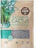 The Grow Co Succulents & Cactus Plant Food - Gentle Long Lasting Formula, Slow Release Fertilizer (Liquid Alternative) for All Potted Succulent, Cacti & Aloe Vera Plants (5 oz)