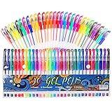 Gel Pens for Adult Coloring Books, 30 Colors Gel Marker Colored Pen with 40% More Ink for Drawing, Bullet Journaling, School Craft Supplies