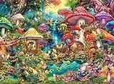 Buffalo Games - Aimee Stewart - Merry Mushroom Village Picnic - 1000 Piece Jigsaw Puzzle for Adults Challenging Puzzle Perfect for Game Nights - Finished Puzzle Size is 26.75 x 19.75