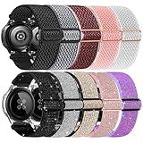 ShuyYo 20mm Soft Nylon Replacement Band Compatible with Samsung Galaxy Watch Active 2 44mm 40mm/Galaxy Watch 5 Pro 45mm/Galaxy Watch 5/Galaxy Watch 42mm/Galaxy Watch 4 Classic 42mm 46mm/Gear Sport