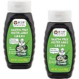 Sauce Grandmaster Pure Oyster Sauce 2 Pack - Gluten Free | Perfect Condiment Topping for Wings, Chicken, Pork, Beef, Seafood, Burgers, Rice or Noodles. Non GMO, No Preservatives, Vegan, BPA free | 13.5 fl oz Bottles