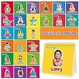 Emotions Flip Chart, 25 Different Moods with Coping Skills-Learn to Identify Various Moods, Real Person Feelings Flipbook for Kids with Autism, ADHD -Educational Tools for Therapy, Classroom, Home Use