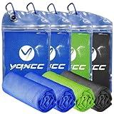 YQXCC 4 Pack Cooling Towel (47"x12") Ice Cool for Neck, Microfiber Soft Breathable Chilly Towels for Yoga, Sports, Golf, Gym, Camping, Running, Fitness, Workout & More Activities