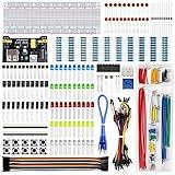 REXQualis Electronics Component Fun Kit w/Power Supply Module, Jumper Wire, 830 tie-Points Breadboard, Precision Potentiometer,Resistor Compatible with Arduino, Raspberry Pi, STM32