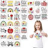 Teling 36 Sheets Teacher Iron on Transfers Inspirational Teacher Iron on Decals Motivational Boho Holiday Theme Teacher Transfers Iron on Patches for Gift Clothing Hats Tote Bag DIY(Inspirational)