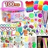 100 pcs Fidget Toys Pack, Party Favors For Kids 8-12 Mini Autism Sensory Toy Goodie Bag Pinata Stuffers Treasure Box School Prizes Birthday Party Supplies Halloween Treat Xmas Gifts For Boys Girls 4-8