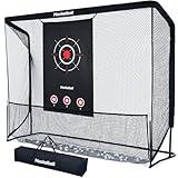 Haokelball Golf Practice Net - 10x7.5ft Hitting Net with Target Cloth for Indoor or Outdoor Use, Heavy Duty with Carry Bag