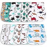 Benoxine Baby Burp Cloths & Baby Bibs 2-in-1 Design Large Size 3 Layers Thicken Cotton Super Absorbent and Soft Baby Spit Up Burping Rags Baby Burp Cloth Set for Boys and Girls Solid 12 Pack