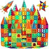 FNJO Magnetic Tiles, 110PCS Magnet Building Set, Magnetic Building Blocks,Construction STEM Learning and Playing Toys for Kids, Montessori Toy for Preschool Boys Girls Toddlers Classroom Must-Haves