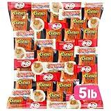 Chocolate Assorted Bulk Candy Variety Pack 5lb | Mini Chocolate Bars, Milk & Dark Chocolate Mix | Individually Wrapped Bulk Candy for Office Snacks, Party Favors and Bags