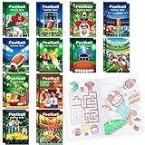 BenLouis 24 Pcs Football Mini Coloring Books Kids Football Theme Party Favors Small Activity Books Bulk for Kids Super Football Bowl Birthday Goodie Bags Stuffers Return Gifts Classroom Travel