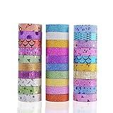 Agutape 30 Rolls Washi Masking Tape Set,Decorative Craft Tape Collection for DIY and Gift Wrapping with Colorful Designs and Patterns