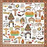 TecUnite 75 Pcs Native American Heritage Bulletin Board Set Native American Indian Bulletin Board Trim Indigenous History Cutouts Stickers Posters for Classroom Decor School Activities