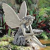 MBVBN Outdoor Garden Fairy Statue Ornaments, Angel Sculpture Realistic Figurine Decor, Antique Resin Craft Home Table Decorations Lawn Yard Art Porch Patio Housewarming Garden