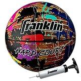 Franklin Sports Hard Court Basketball - Official Size Basketball - Indoor + Outdoor Street Basketball - 29.5" Rubber Basketball - Air Pump Included