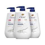 Dove Deep Moisture Body Wash 30.6 Fl Oz Pack of 3 with Pump, Luxurious Hydration for Dry Skin, Cleanser with 24hr Renewing MicroMoisture