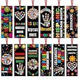 Haooryx Hispanic Heritage Bookmarks - 120Pcs Latin American Countries Flags Bookmarks Celebrate National Hispanic Heritage Month Bookmarks for Student Rewards Classroom Stationery Handout Supplies