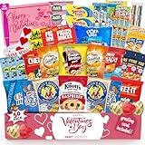 Valentine's Day Care Package (50ct) Snacks Chocolates Candy Gift Box Assortment Variety Bundle Crate Present for Boy Girl Friend Student College Child Husband Wife Boyfriend Girlfriend Love Niece