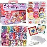 Heart Themed Fuse Bead Kits (24ct)- Perfect Goodie Bag Party Favors for Kids Birthday Party - Each Includes Pixel Art Craft Activity w Perler Beads - Kids Multi-Item Party Favor Packs for Boys & Girls
