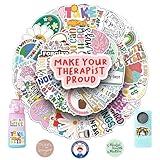 100Pcs Mental Health Stickers Mental Health Matters Awareness Vinyl Laptops Decals Kids Teens Adults Gifts Therapist Water Bottles Bumper Helmet Book Decorative Doctor Reward Stickers