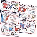 5 Pcs American Expansion in US History Poster Set Social Studies Classroom Decorations Study Materials for Teachers Middle School and High School Classroom History Classroom Decorations