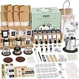 DOPXXBB Complete Candle Making Kit, DIY Candle Making Supplies for Adults, Include Soy Wax, Candle Cups & Tins Candle Wicks & Light Aroma Type Scents, Liquid Dyes & More