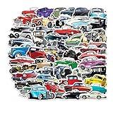 51 PCS Vintage Classic Car Stickers Pack for Kids Teens Adults Classic Cars Waterproof Vinyl Stickers and Decals for Laptop Computer Luggage Hydroflasks Water Bottle Scrapbook Skateboard