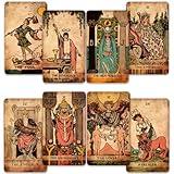 CRAFTERIAN Classic Tarot Set - 78 Gold-Edged Classic Cards with Guidebook - Perfect for Beginners - Sleek Light Deck & Comprehensive Manual - Authentic Tarot Experience.